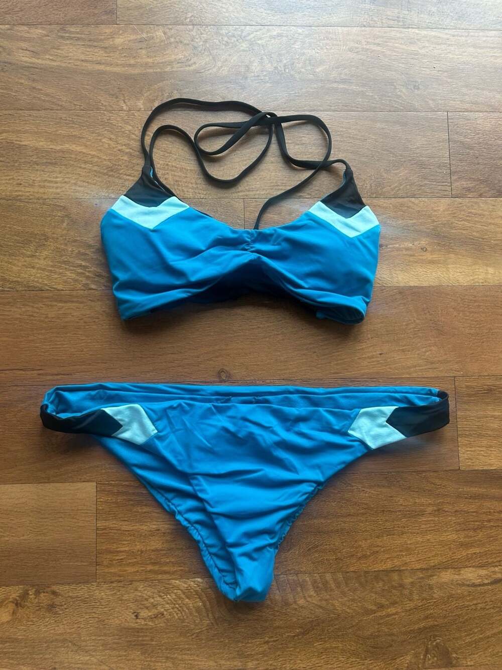 Bar III Color Block Bralette and Hipster Bikini Swimsuit Set